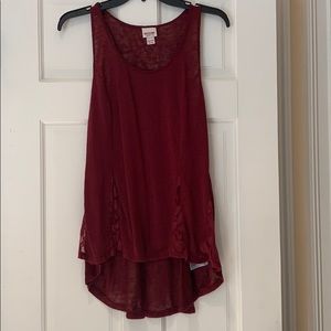 Maroon tank top